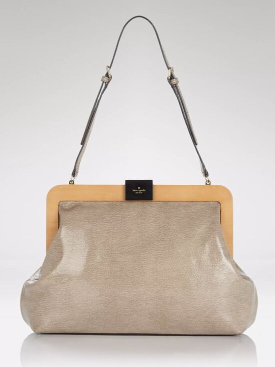 kate spade Handbags - Kate Spade Zuma Beach Marga shoulder bag metallic patent leather wood EUC